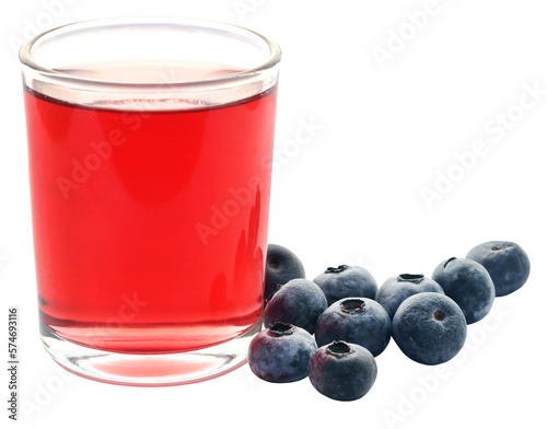 Group of fresh blueberries with juice