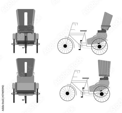 Bangladeshi Rickshaw vehicle vector design