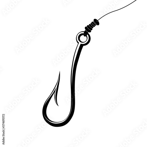 Fishing Hook Icon Design Set Vector Art Illustration