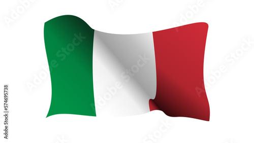 3d waving flag of Italy