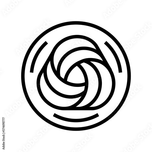wool fabric cloth line icon vector illustration