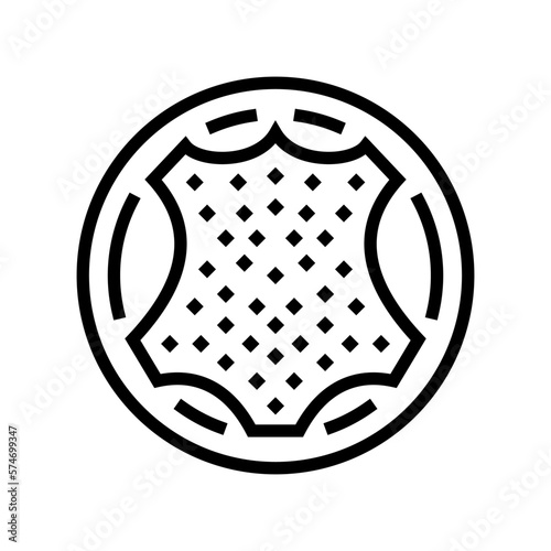 suede fabric textile line icon vector illustration