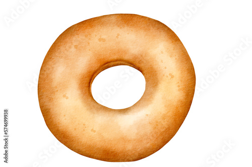 watercolor donut