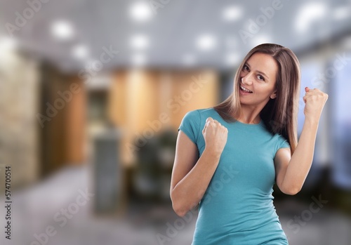 Young happy surprised woman posing Free Download Young happy surprised woman posing - GFXLoad