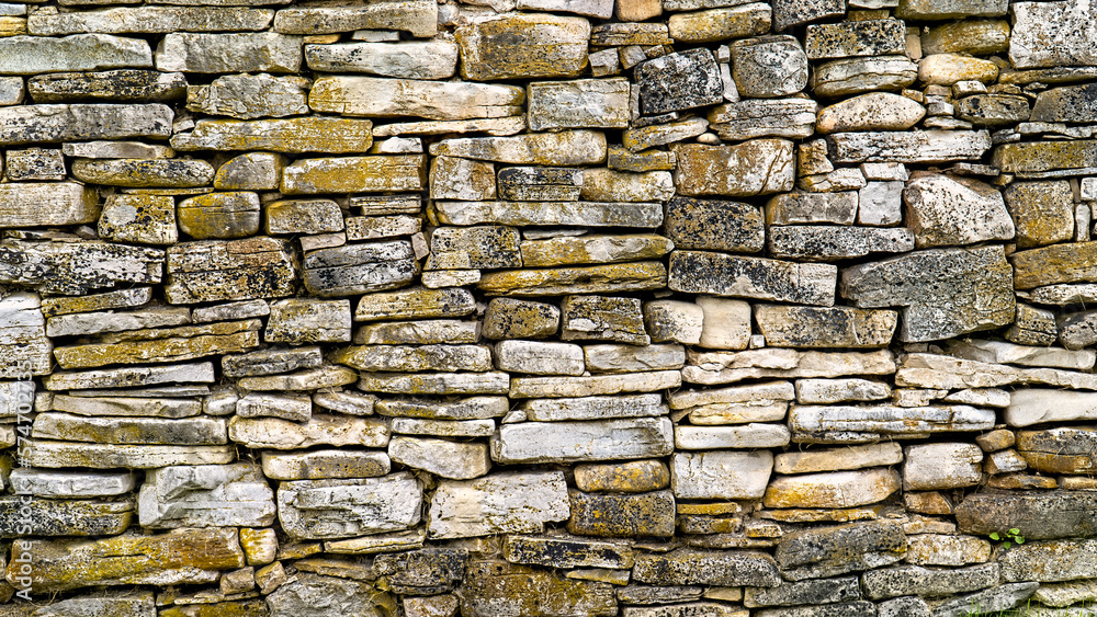 Fototapeta premium Stone Wall, Fayette Historic State Park, Garden, Michigan