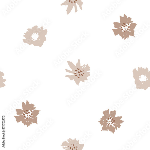 Vector Hand Drawn Floral Pattern (ID: 574702970)