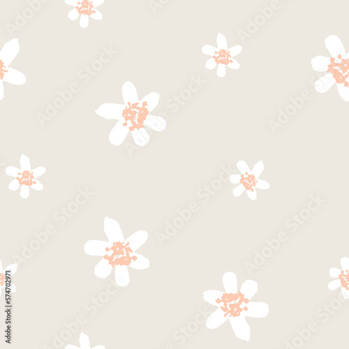 Vector Hand Drawn Floral Pattern (ID: 574702971)