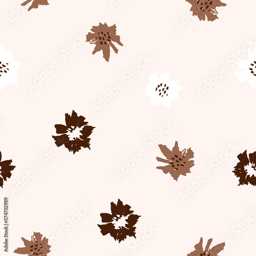 Vector Hand Drawn Floral Pattern (ID: 574702989)