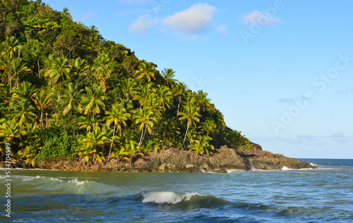 Ponta rochosa em Itacaré, Bahia photo