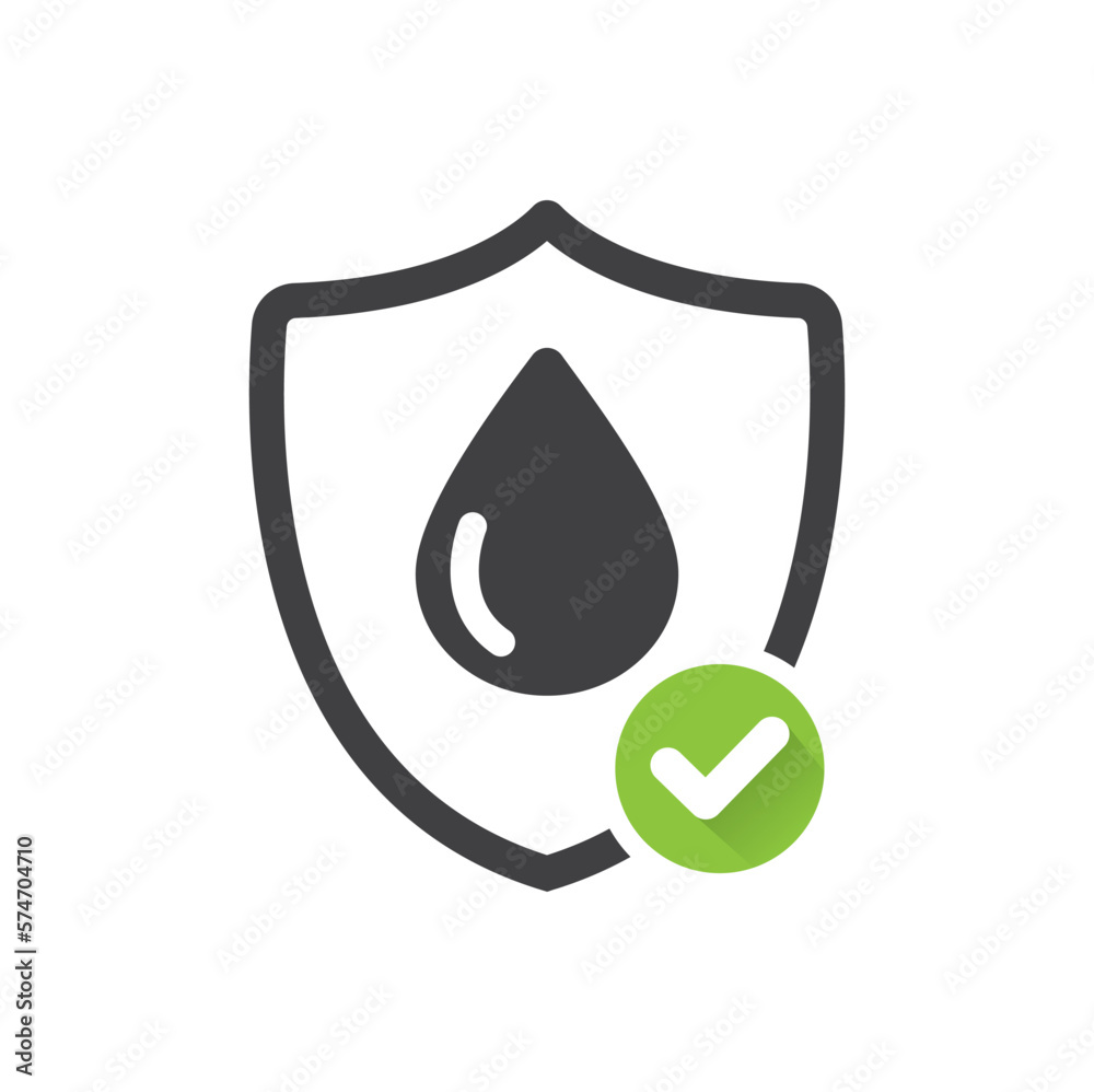 Waterproof icon, vector, sticker, label. Waterproof icon, vector, sticker, label.