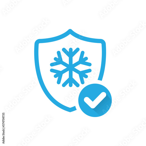 Frost protection vector icon, isolated on white background.