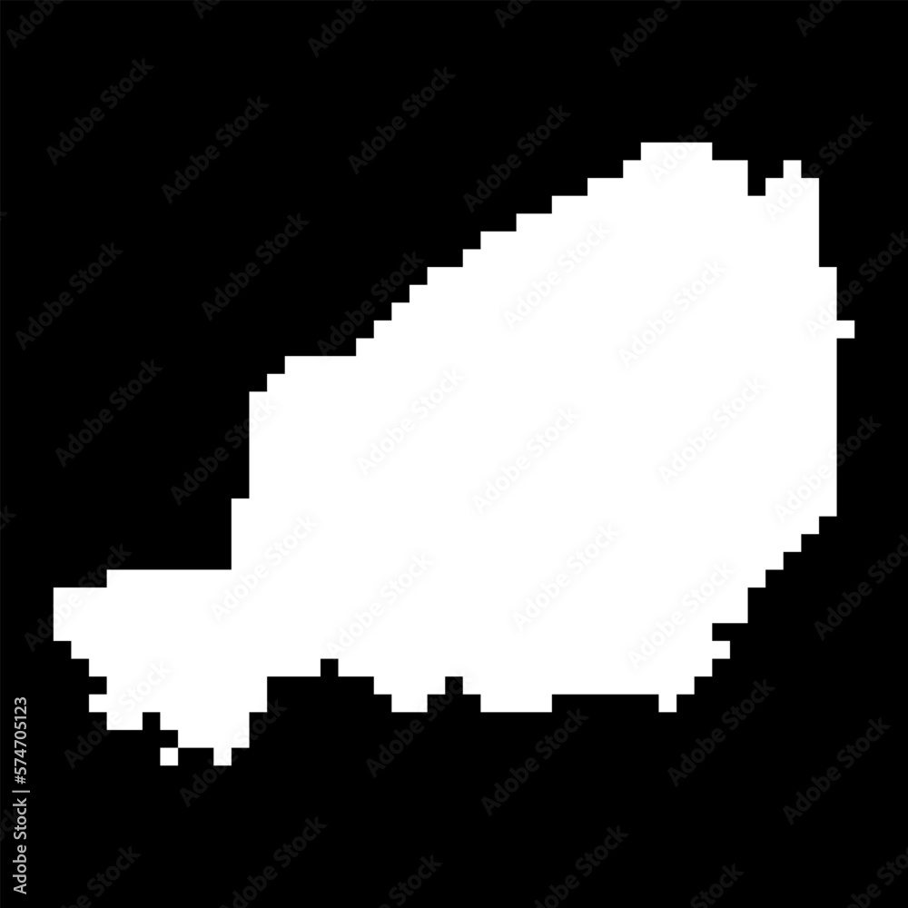 Pixel map of Niger. Vector illustration.