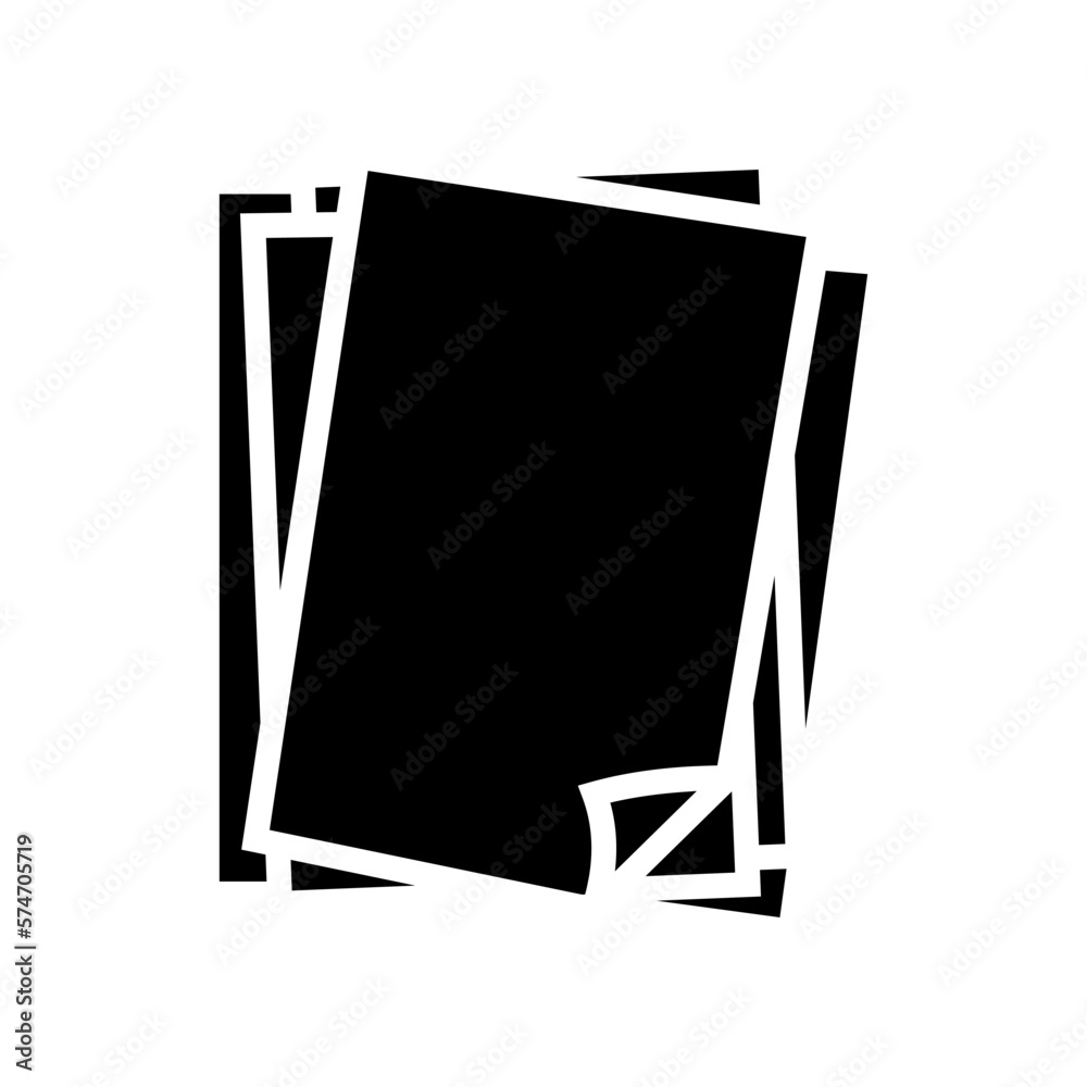 sheet paper document glyph icon vector illustration