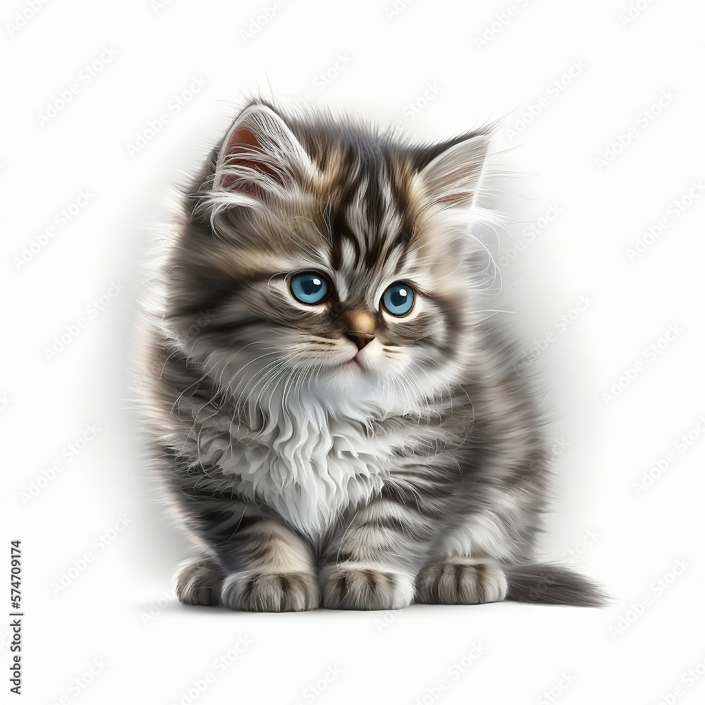 Adorable cat. Created with generative AI technology
