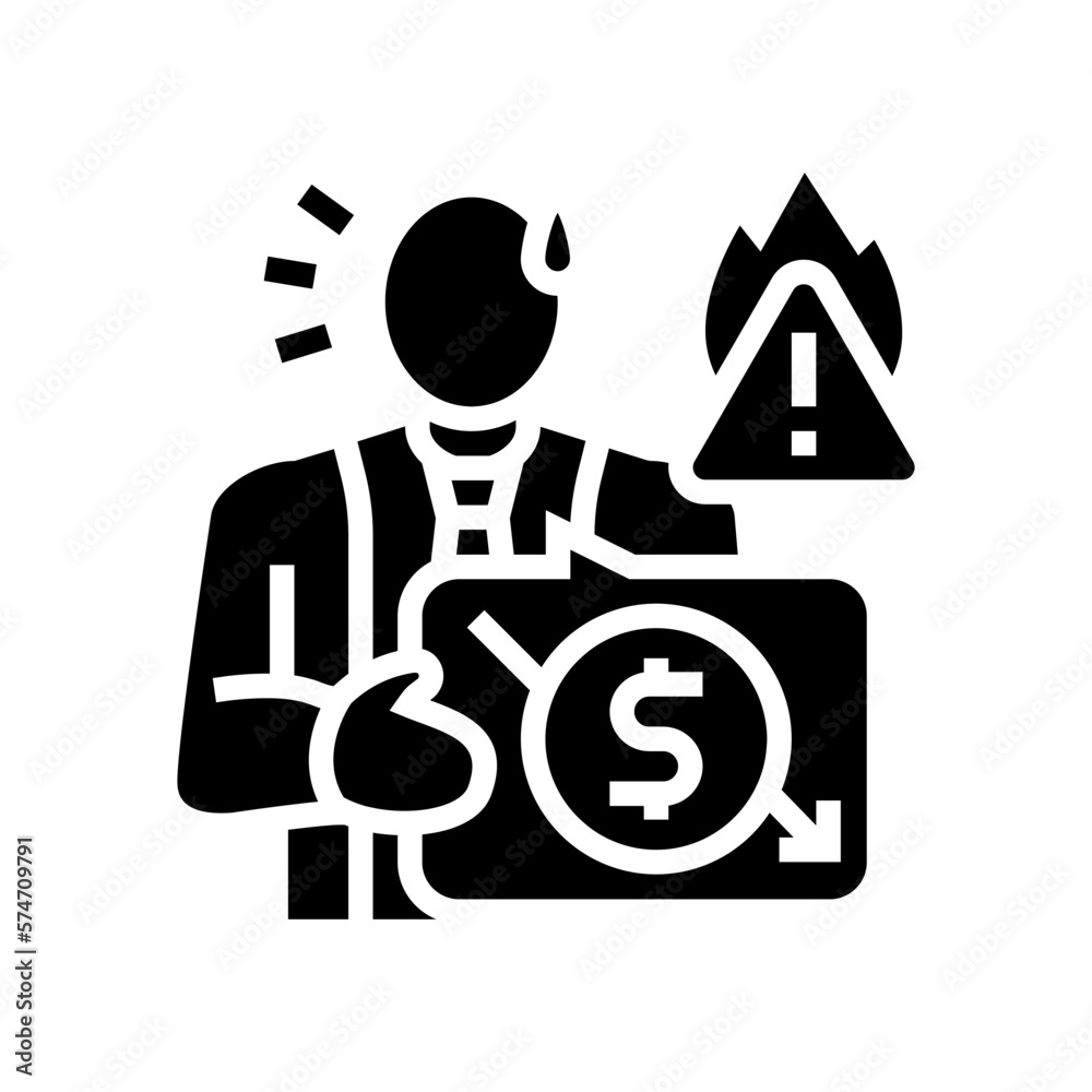 skewed management values organizational crisis glyph icon vector illustration skewed management values organizational crisis glyph icon vector illustration