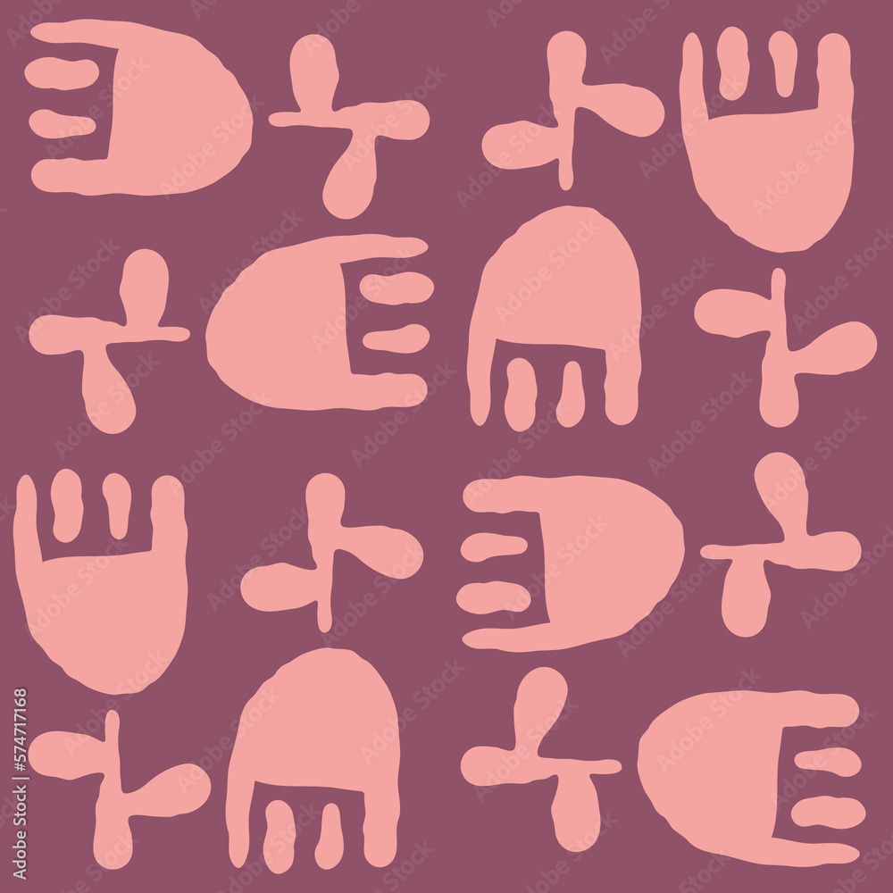 Tulip with leaves pattern for fabric print, background decoration, paper ornament, wallpaper. Floral, garden, botanical, theme. Romantic, elegant hand drawn illustration. Vintage style vector drawing.