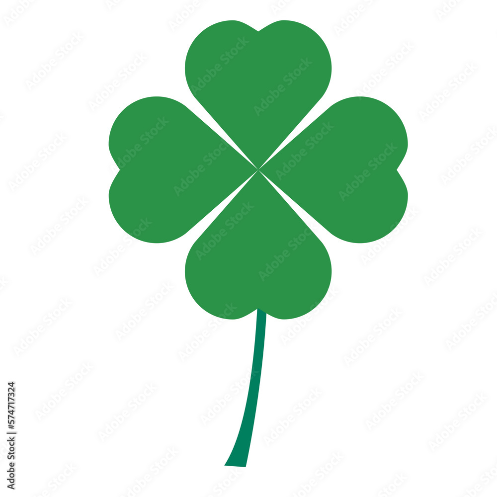 Simple green flat Shamrock flower clover Simple green flat Shamrock flower clover