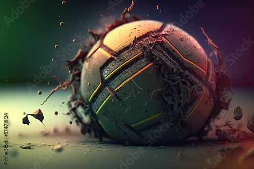 Abstract cricket ball sports Photo realistic HD wallpaper 2 Generative AI