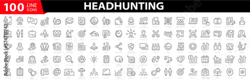 Foto Headhunting icon set