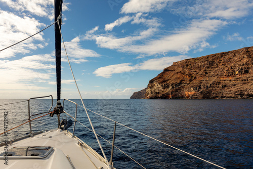 Sailing to La Gomera in the Canary Islands