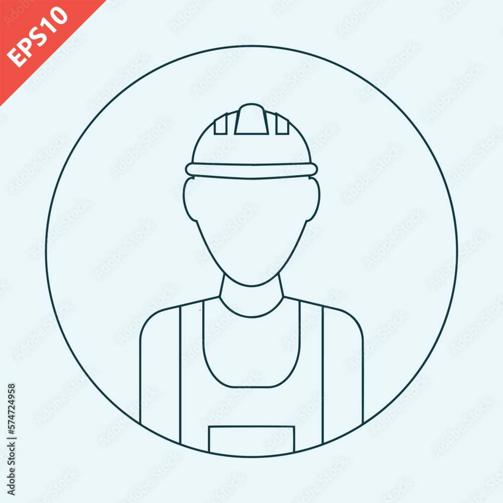 hand drawn construction worker design vector icon flat isolated illustration hand drawn construction worker design vector icon flat isolated illustration