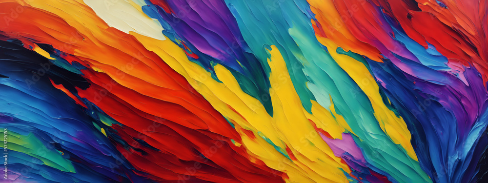 Colorful abstract paint background. Generative AI