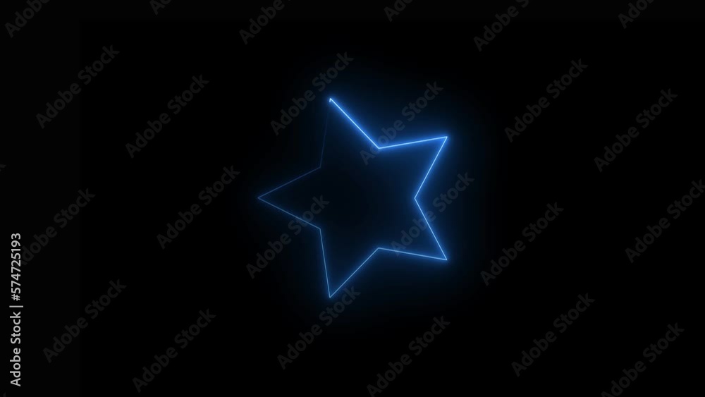 Neon lights star in motion Seamless VJ loop animation black background, 4k video Neon lights star in motion Seamless VJ loop animation black background, 4k video