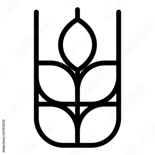 wheat line icon