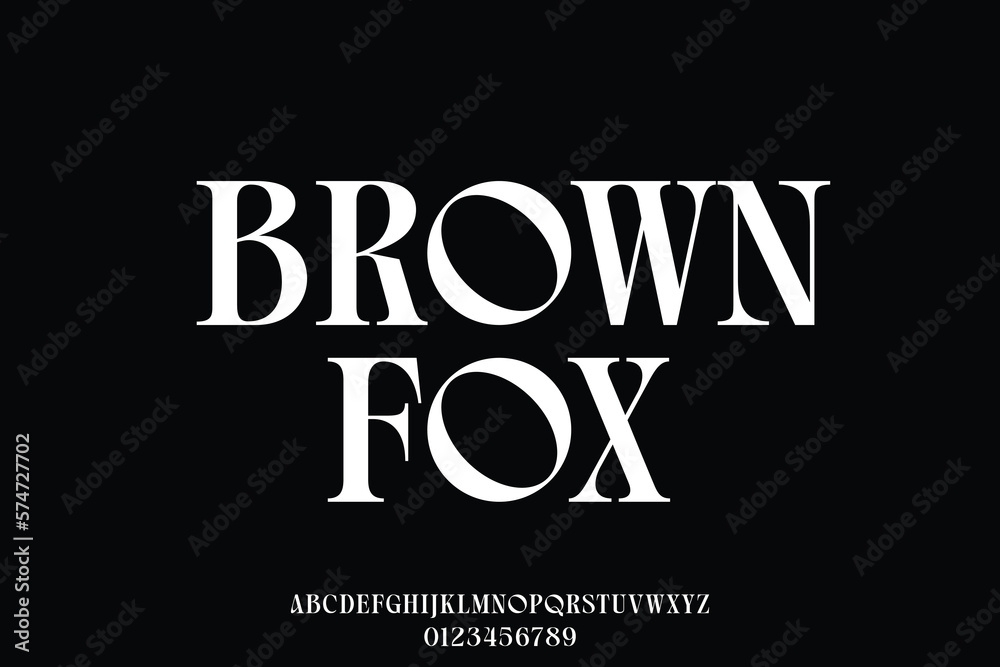 Elegant luxury serif display font vector