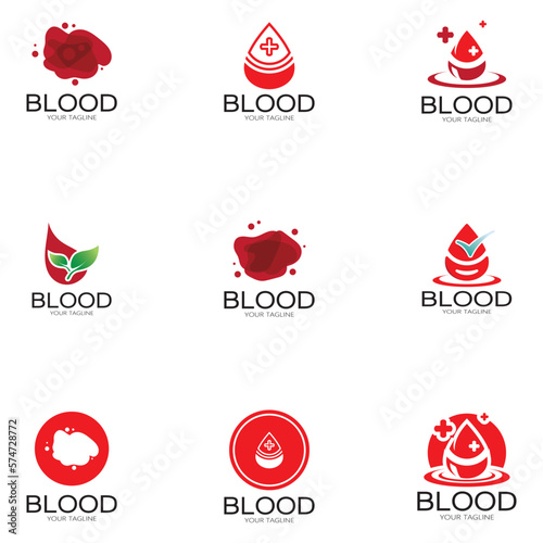 Health care&Blood donation logo icon design template