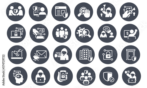 Cybersecurity Icons vector design 