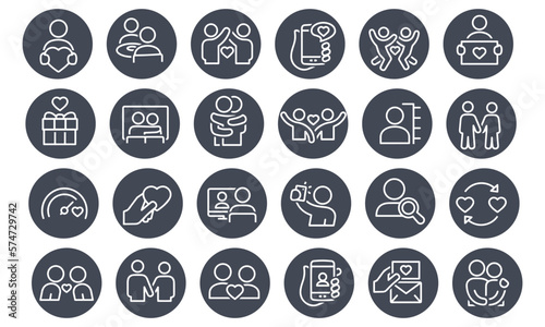 Dating icons vector design