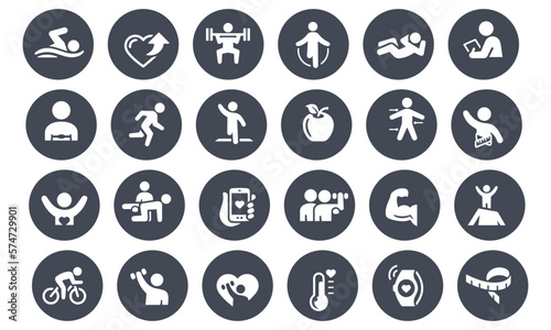Fitness Icons vector design