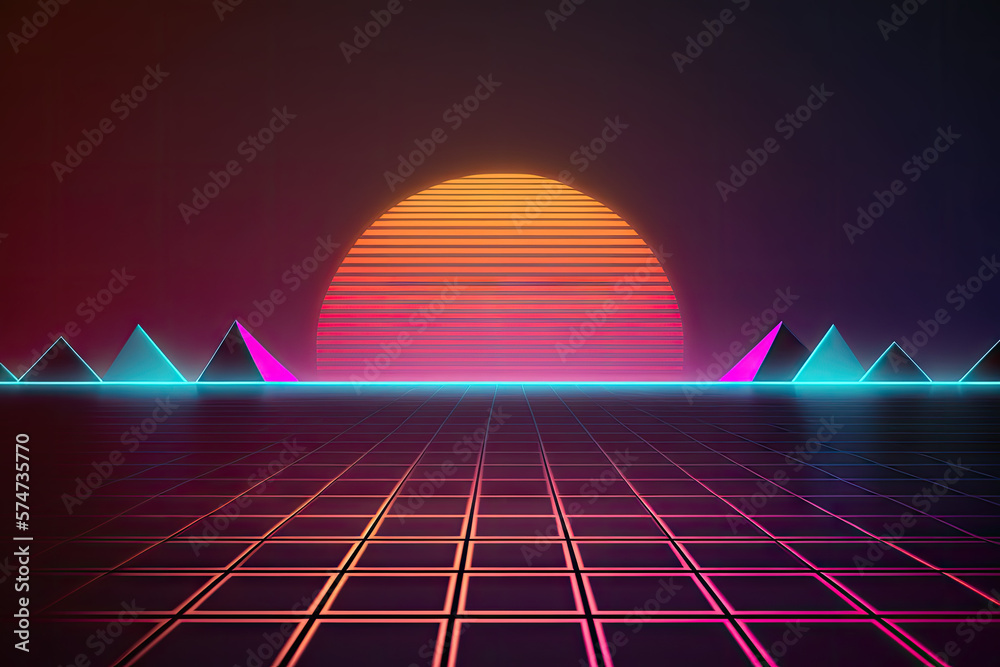 80s 90s Retro Wave Background Wallpaper - 80s Background textures - 80s
