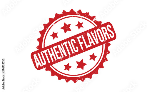 Authentic Flavors Rubber Stamp Seal Vector