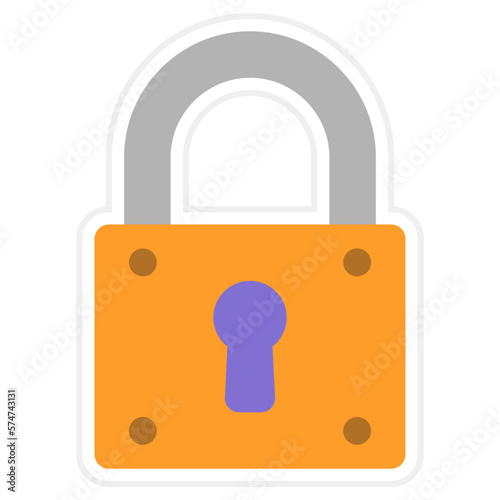 Lock Sticker Icon