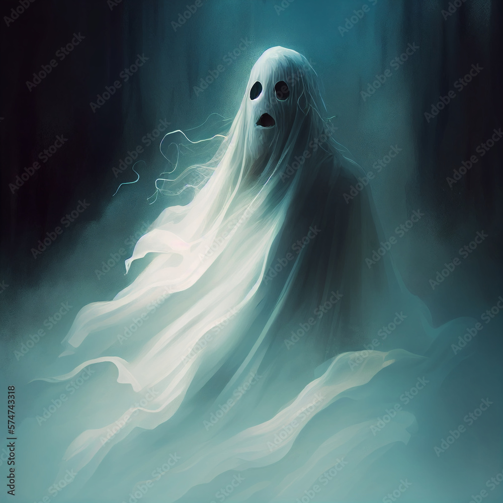 Ghost Spirit Ghostly Figure Apparition Halloween Float Fog Creepy 