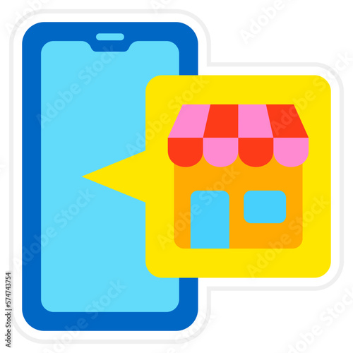 Online Shop Sticker Icon