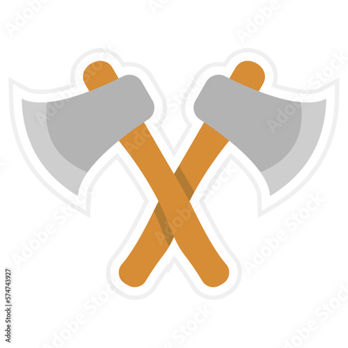 Axes Sticker Icon
