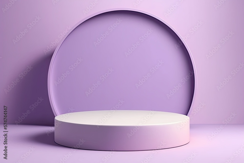 3D render of a podium scene, Purple product showcase background, Generative AI Digital Illustration 3D render of a podium scene, Purple product showcase background, Generative AI Digital Illustration