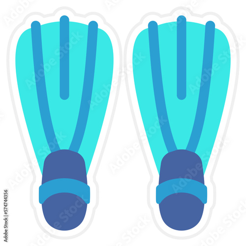 Fins Sticker Icon