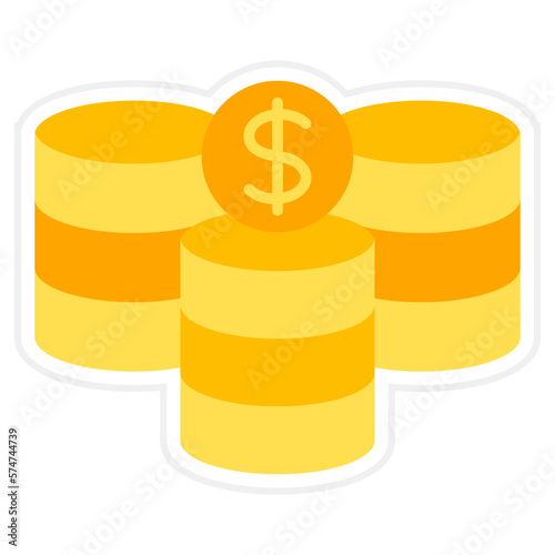 Coins Sticker Icon