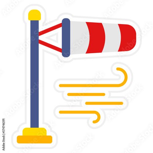 Wind Direction Sticker Icon