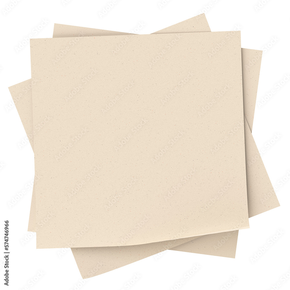 3D note paper. Sticky note. 3D illustration. 3D note paper. Sticky note. 3D illustration.