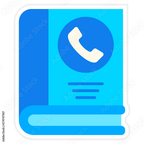 Phone Book Sticker Icon