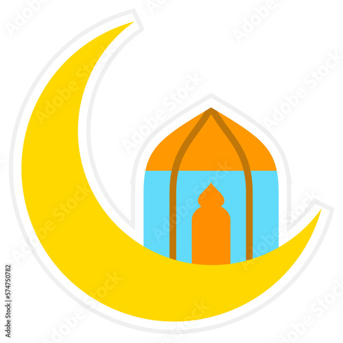 Moon Sticker Icon