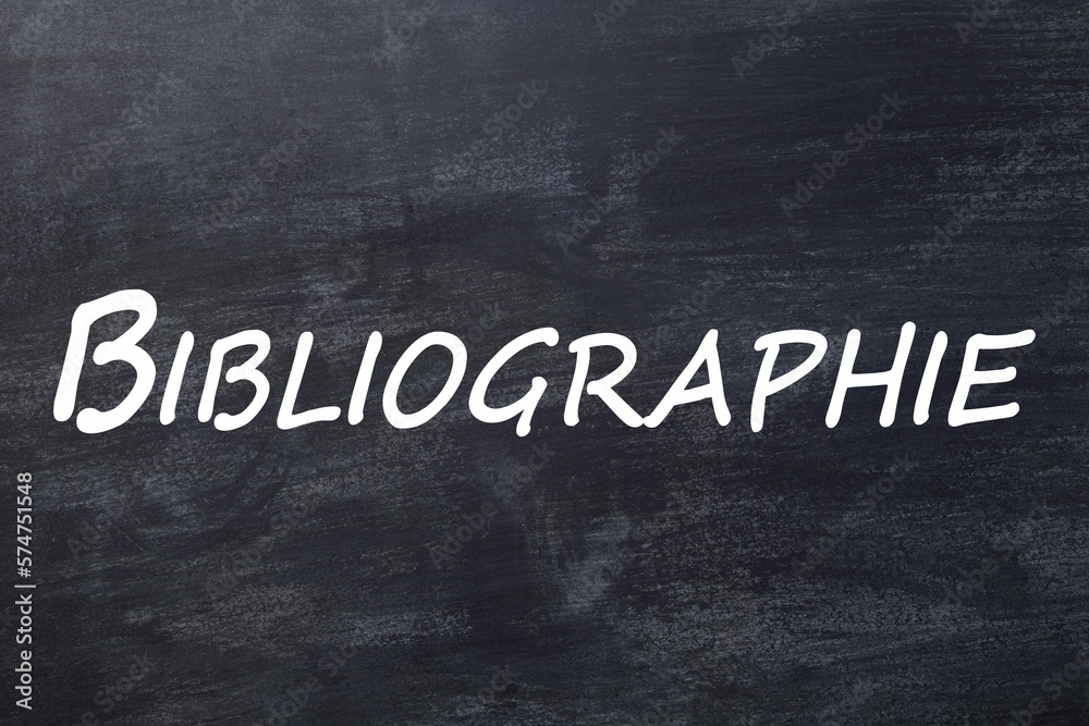 Fototapeta premium Bibliographie tableau
