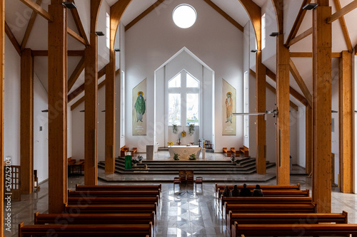 interiors and details in catholic church