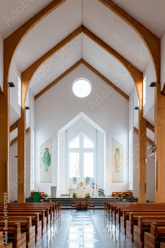 interiors and details in catholic church