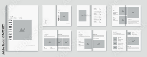 Architecture Portfolio Design Template, Modern Architecture Portfolio Design, A4 Standard Size Print Ready Portfolio Template. Brochure Design for Interior